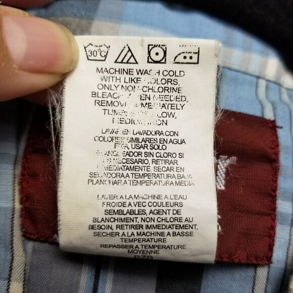 Wrangler Shirt Mens XL Blue Plaid Western Pearl Snap Short Sleeve *Read* - Picture 4 of 10